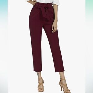 Red Freeprance Paper Bag Pants
